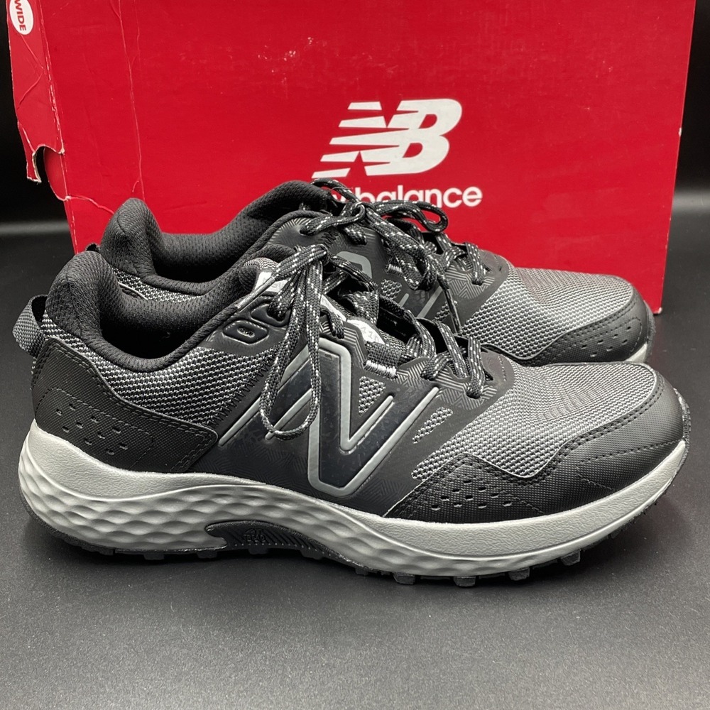 New Balance 410v8 Trail Running Shoes Black Grey MT410LB8 Mens Size 9 4E WIDE - Picture 5 of 7